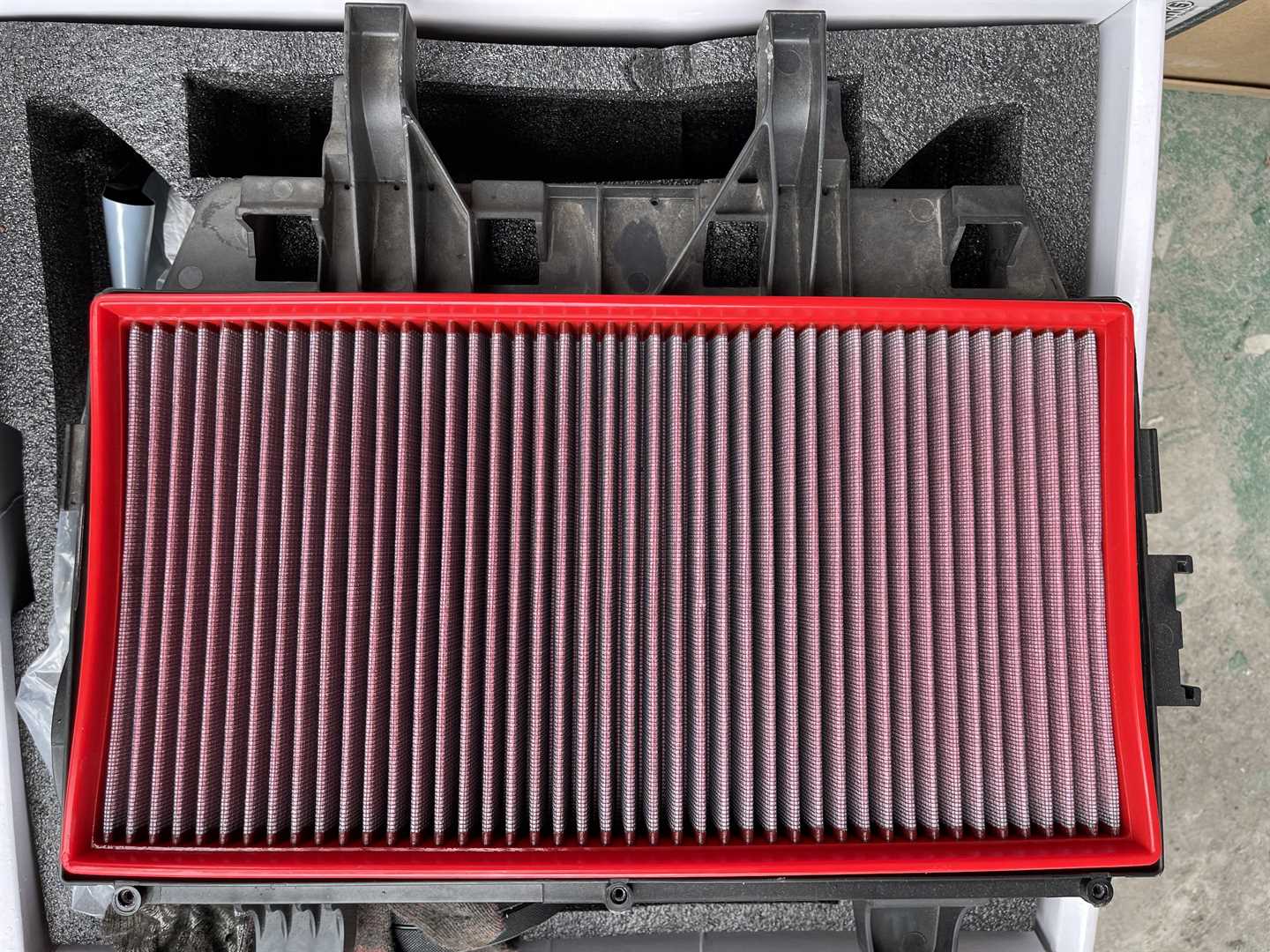 BMC high-flow air filter, published by Mach5 Performance.